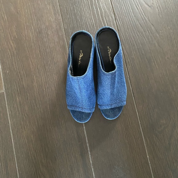 3.1 Phillip Lim Open atone Cube Denim Slides size 36 - Picture 12 of 13